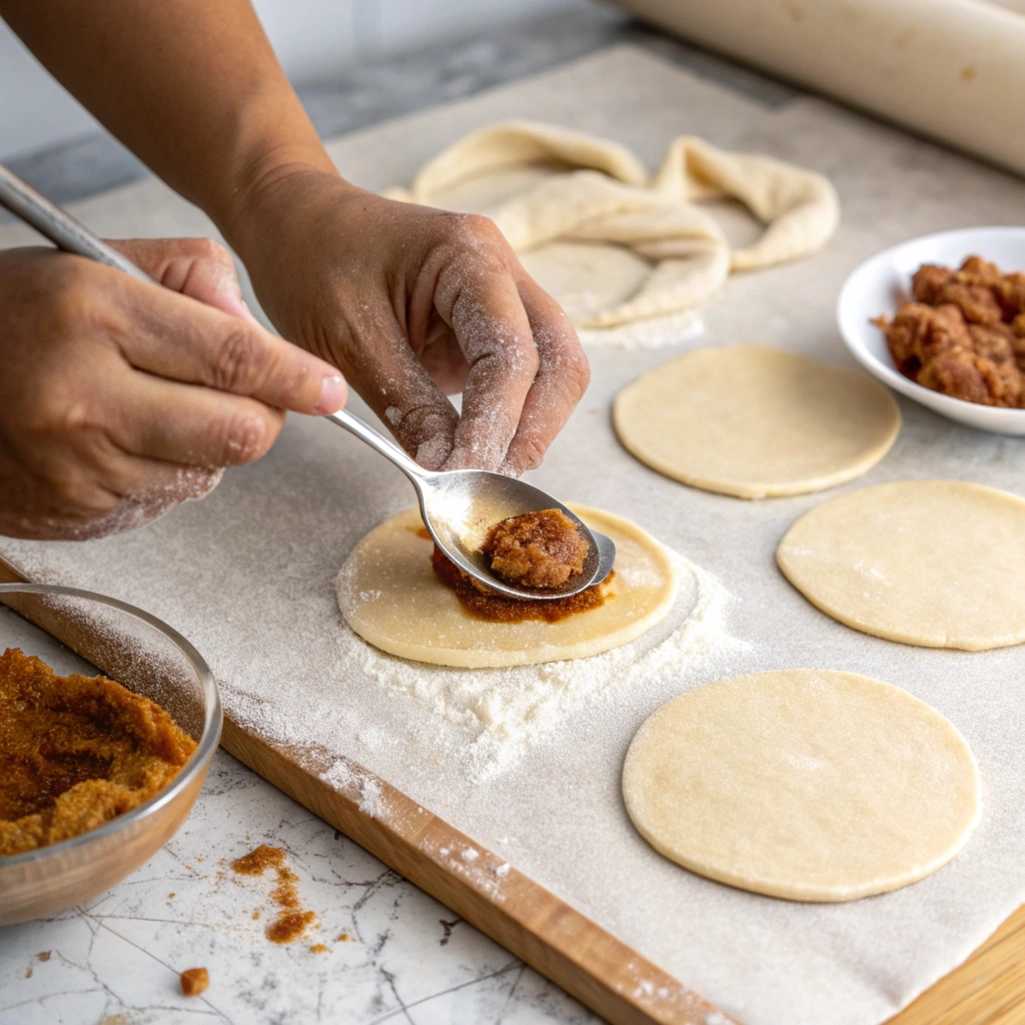 Quick Hotteok Hack quick hotteok hack filling step