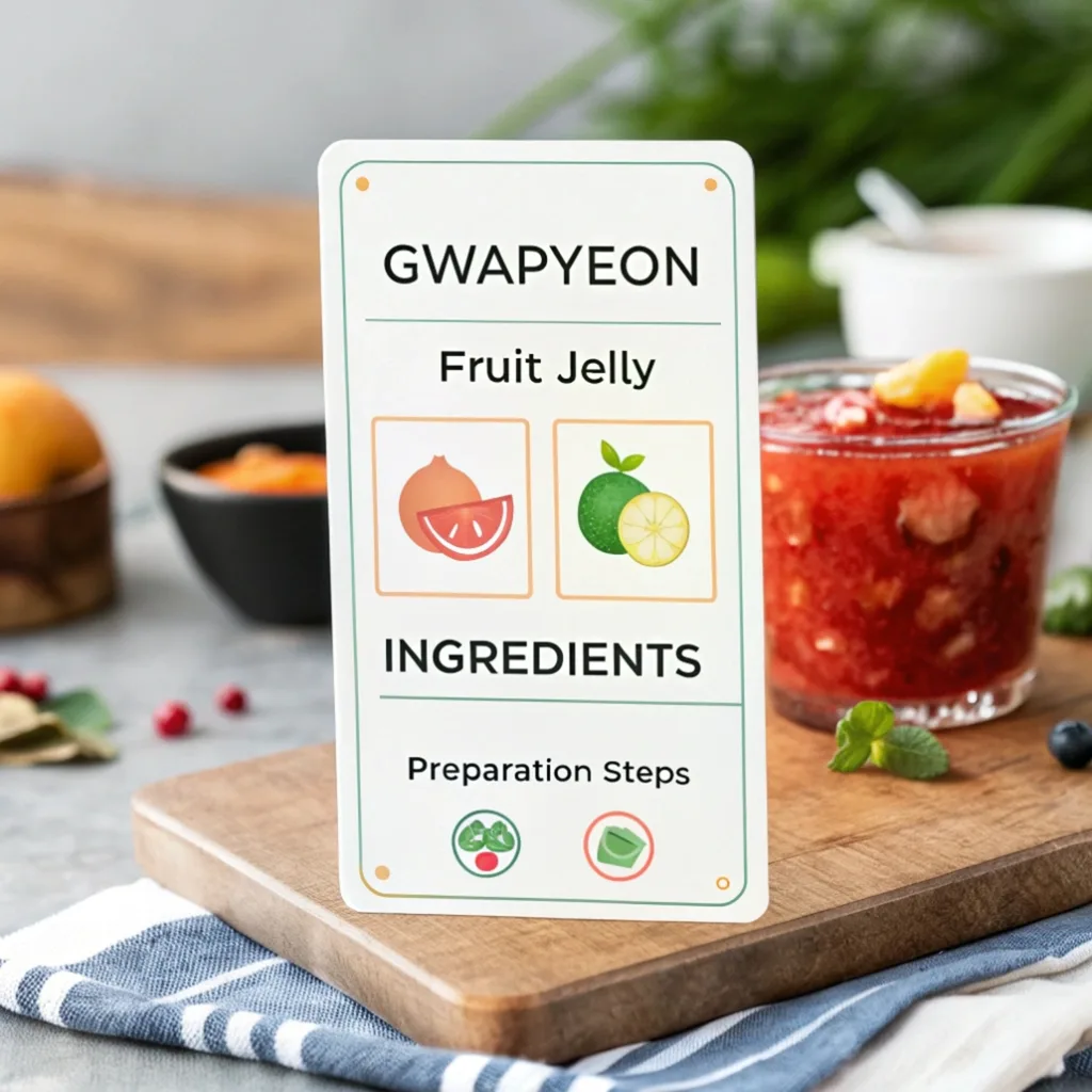 gwapyeon fruit jelly Korean dessert “Gwapyeon recipe card”
